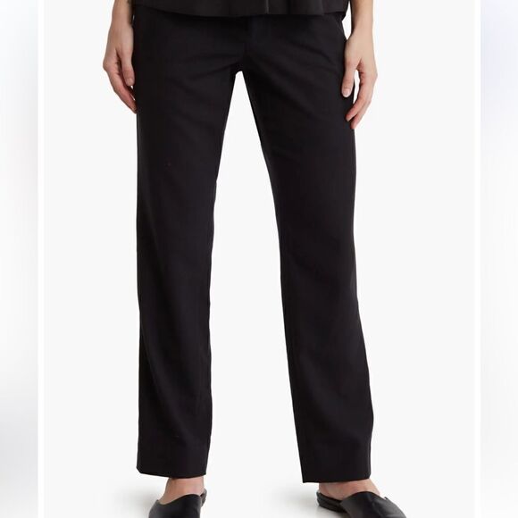 Vince Brushed Wool-Blend Flannel Pull-On Pant in Black size Small NWT  $395 - Picture 7 of 8